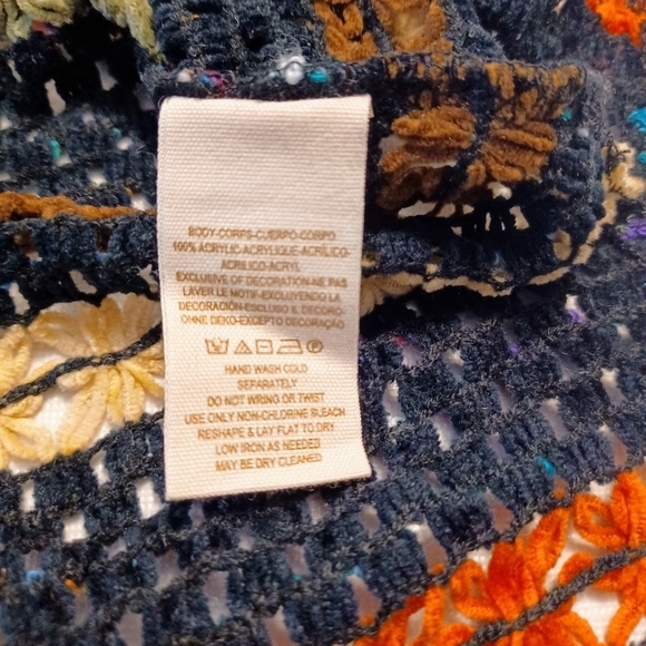 Free People New Romantics Crocheted Top Sz M - Picture 6 of 6